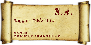 Magyar Adélia névjegykártya